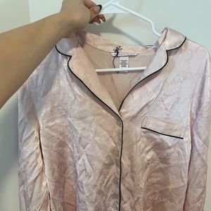 Victorias Secret satin pink pajama top perfect condition new without tags